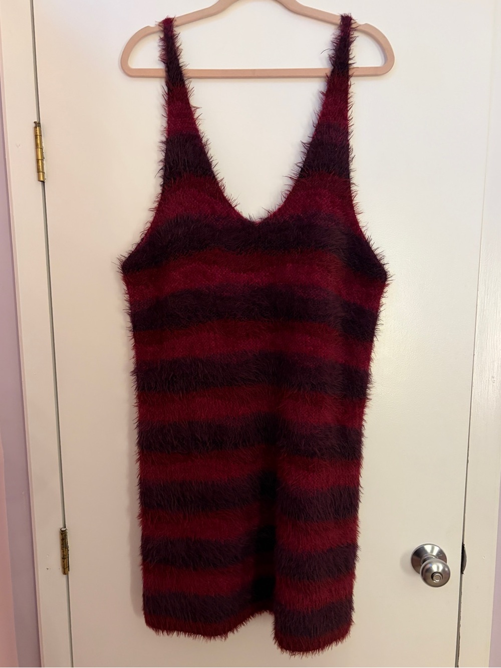 Savage x Fenty Fuzzy Striped Tank Dress